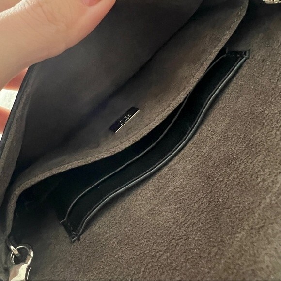 FENDI Micro Baguette Monster Pouch Clutch Bag Napa Leather Black - Picture 4 of 14